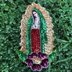 Sequin Our Lady of Guadalupe Patch